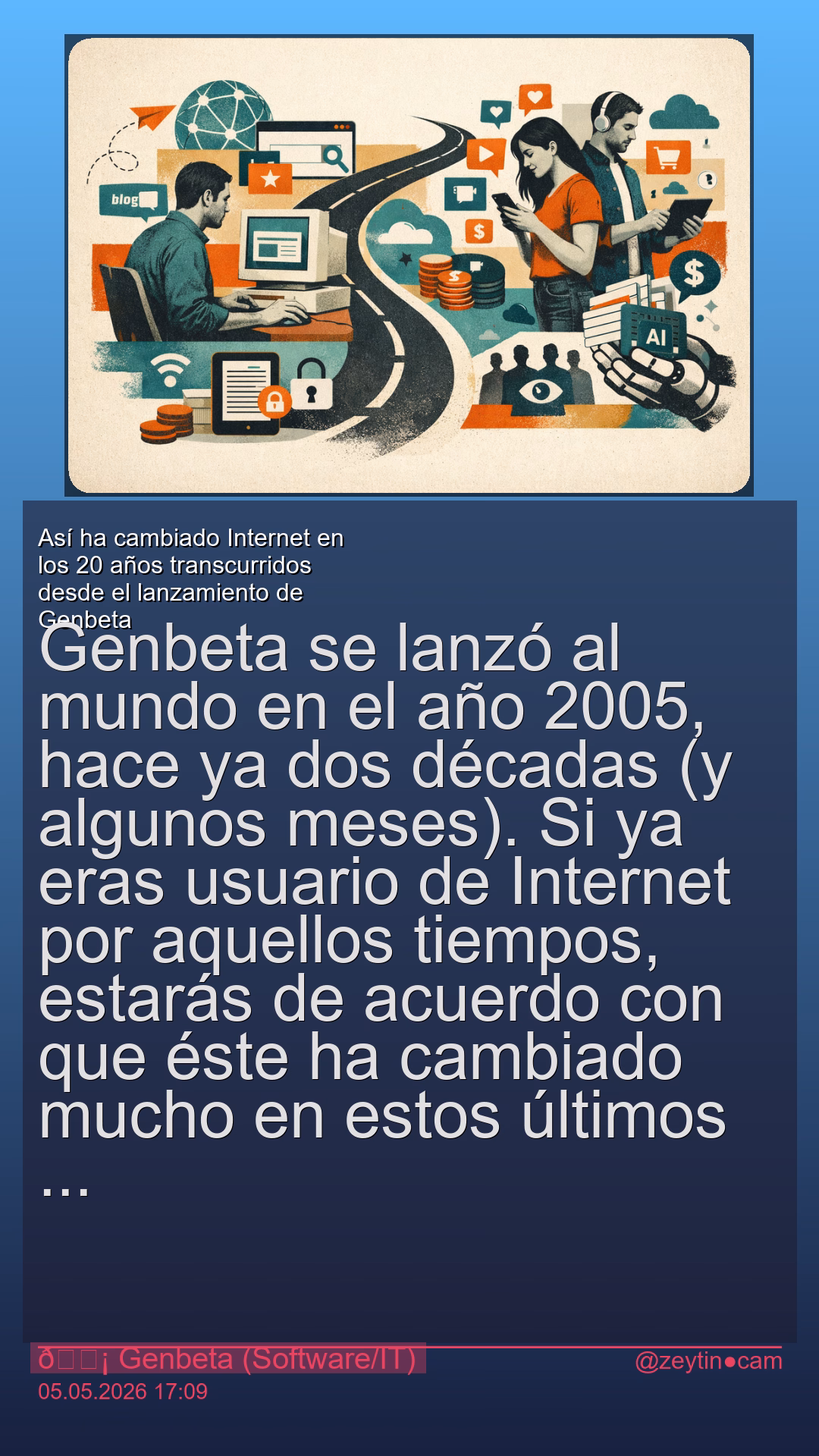 Así ha cambiado Internet en los 20 años transcurridos desde el lanzamiento de Genbeta