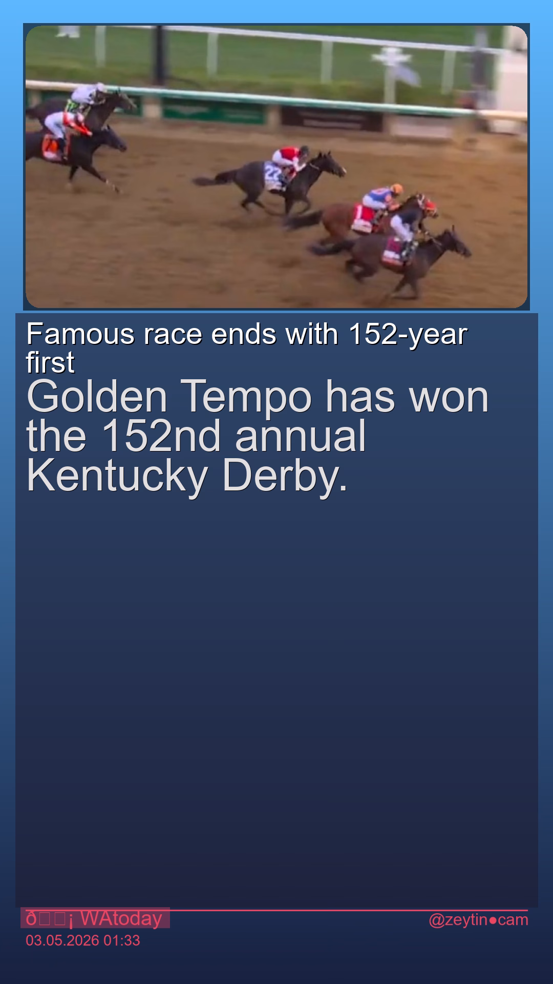 Famous race ends with 152-year first