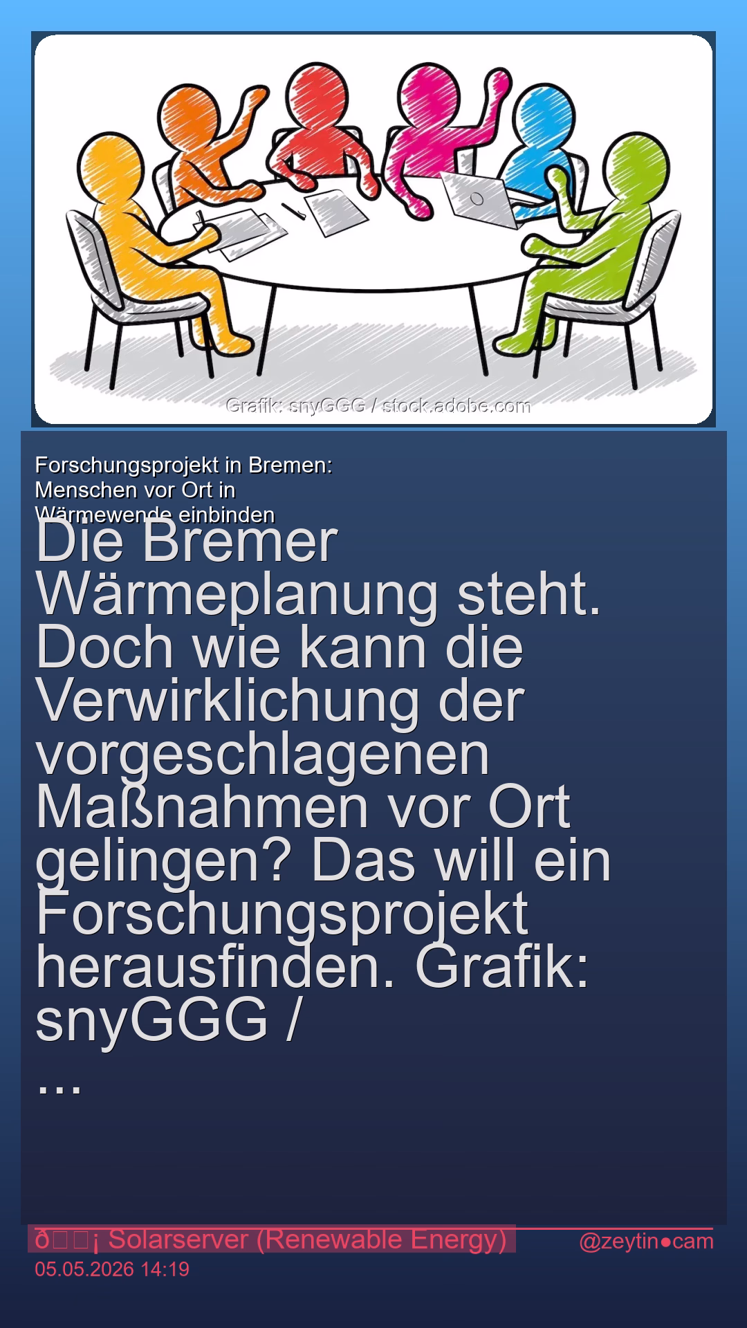 Forschungsprojekt in Bremen: Menschen vor Ort in Wärmewende einbinden
