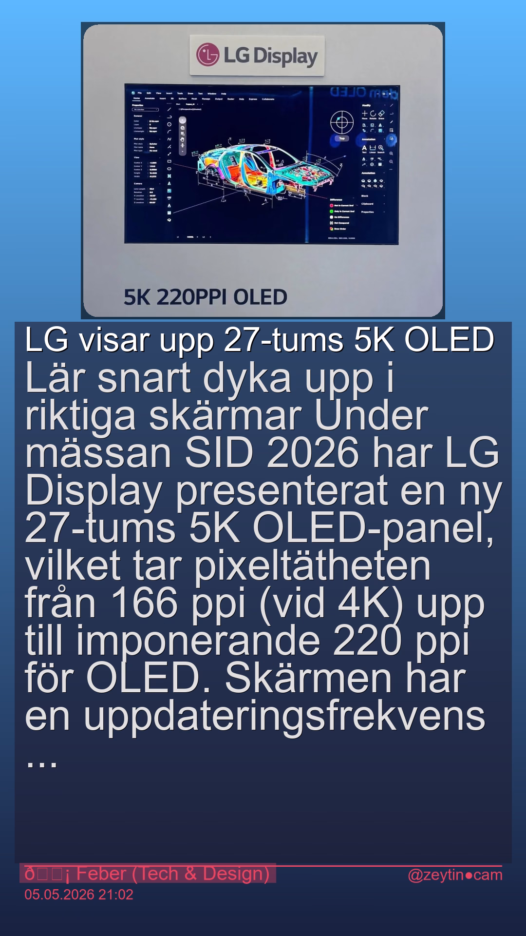 LG visar upp 27-tums 5K OLED