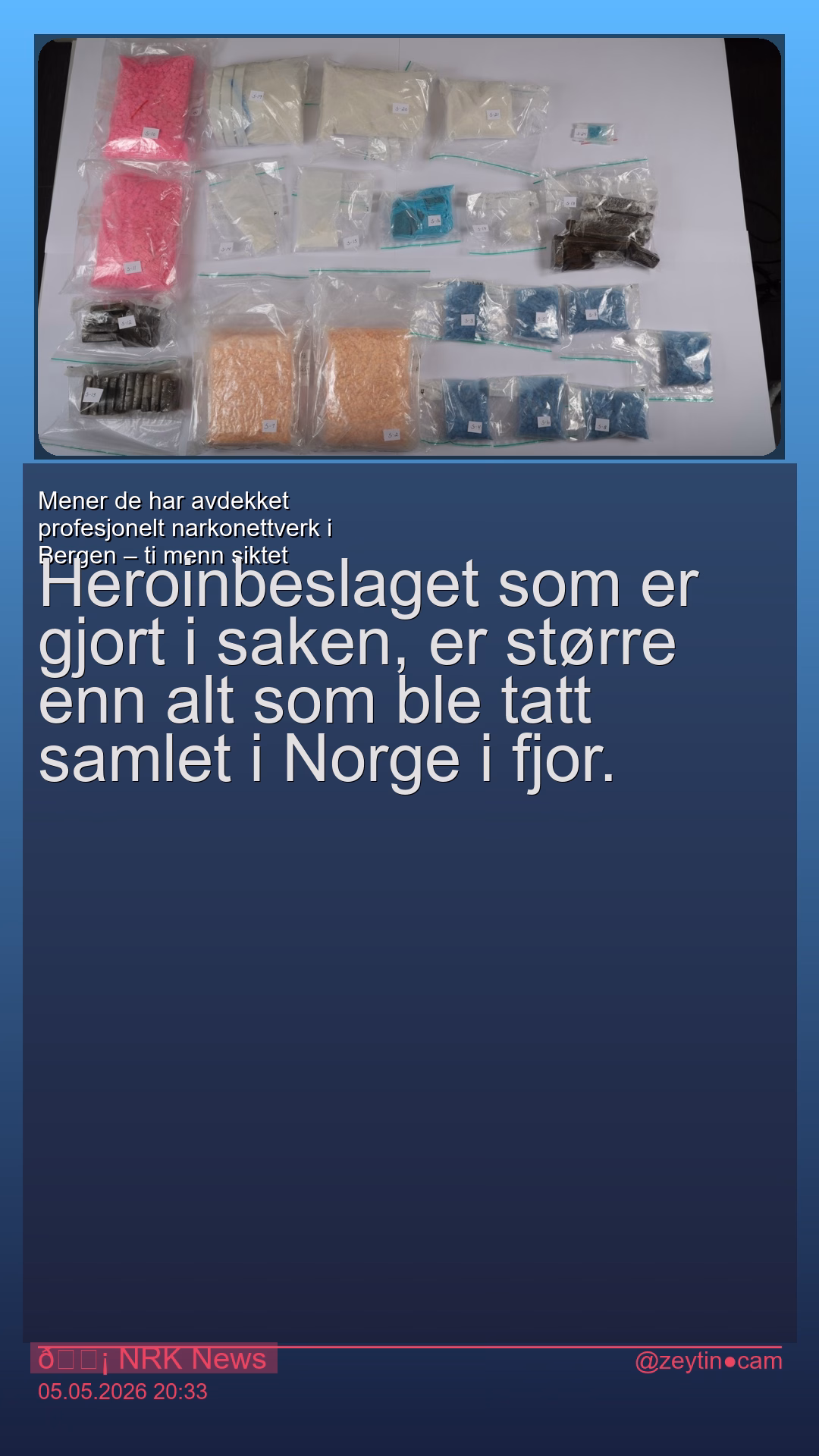 Mener de har avdekket profesjonelt narkonettverk i Bergen – ti menn siktet