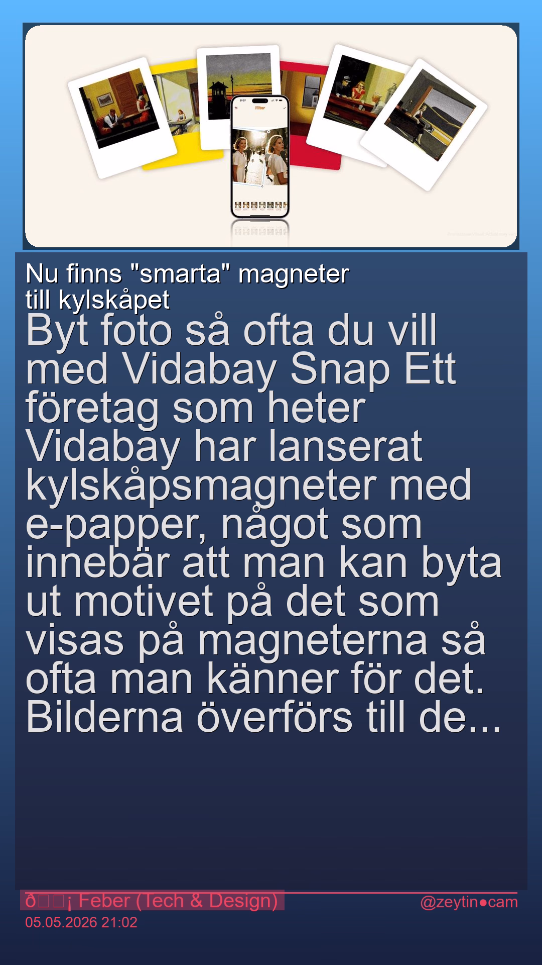 Nu finns “smarta” magneter till kylskåpet