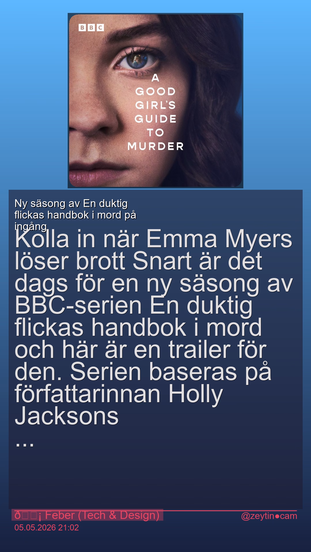 Ny säsong av En duktig flickas handbok i mord på ingång
