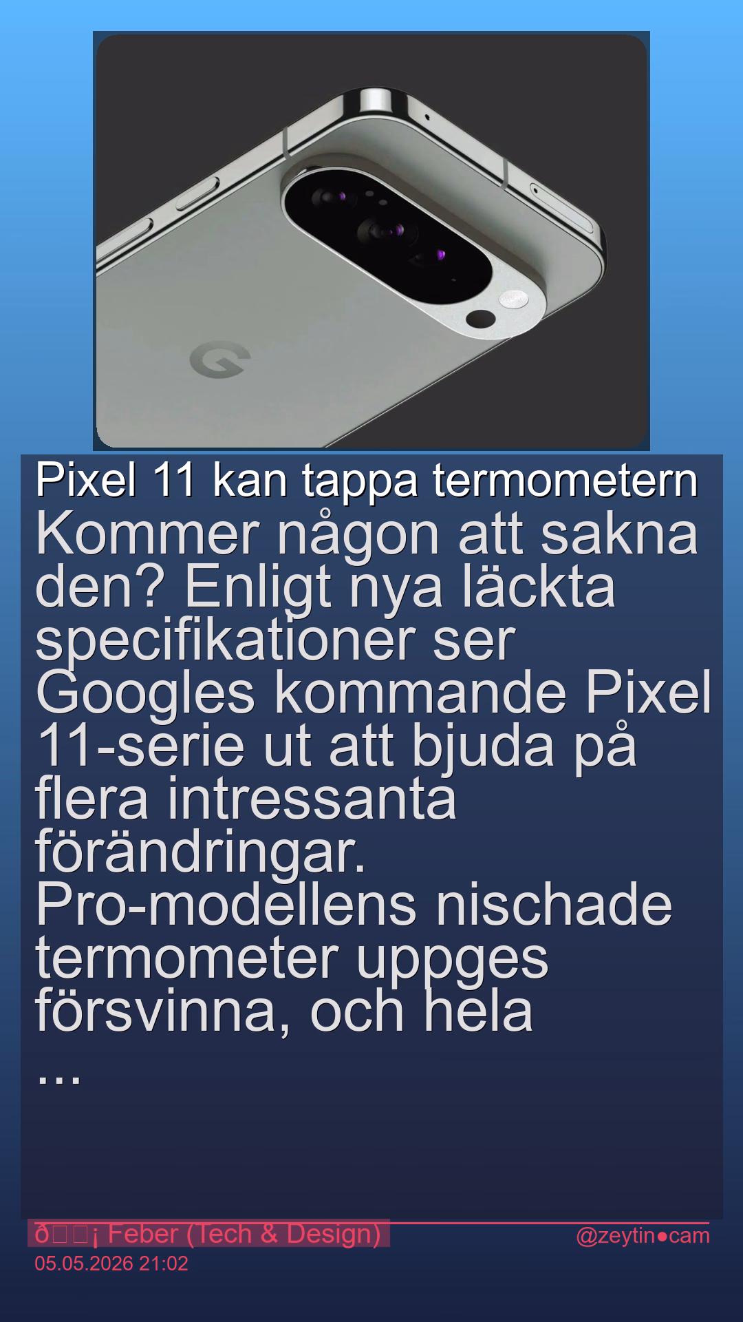 Pixel 11 kan tappa termometern