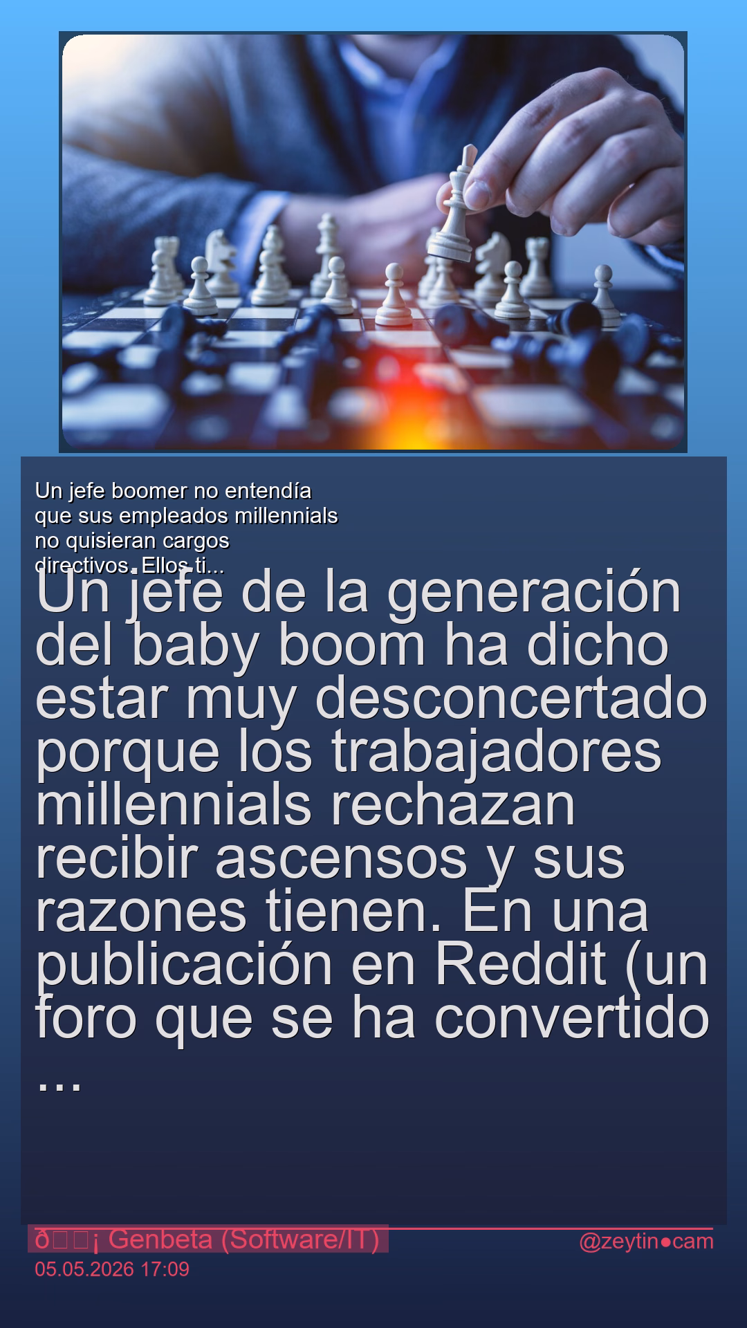 Un jefe boomer no entendía que sus empleados millennials no quisieran cargos directivos. Ellos tienen claras las razones